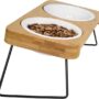 PLUROOF Ceramic Elevated 15°Tilted Cat Bowls