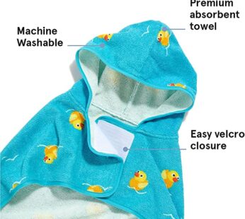 Barkbox Premium Absorbent Hooded Dog Bathrobe Towel – Quick Drying Pet Towel for Bath & Beach Trips