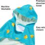 Barkbox Premium Absorbent Hooded Dog Bathrobe Towel - Quick Drying Pet Towel for Bath & Beach Trips