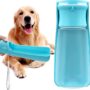 Portable Dog Water Bottle for Walking 19 OZ or 12 OZ Portable Pet Water Bottles for Puppy Small Medium Large Dogs Water Dispenser Dog Water Bowl Dog Accessories