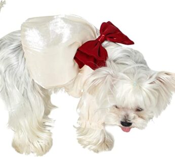 Princess Bow Silk Texture Dress, Pixel Monster Puppy Dog Clothes for Small Dogs Girl & Boy