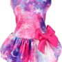 Fitwarm Valentines Day Dog Dresses, Lightweight Velvet Dog Clothes for Small Dogs Gir