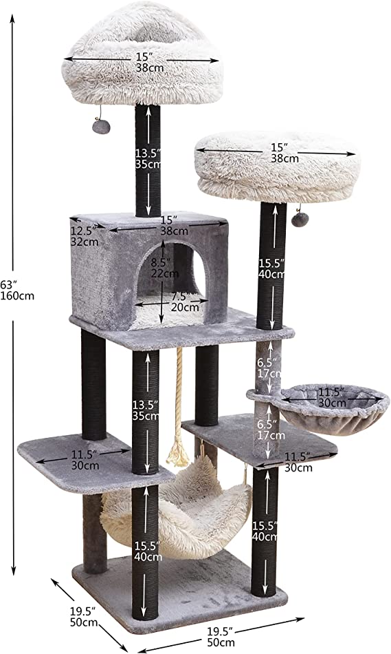 Catry Babylon Cat Tree – A Dynamic Complex Cat Tower with Cat Hammock